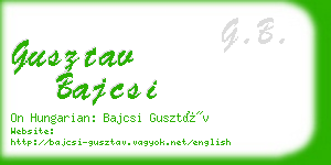 gusztav bajcsi business card